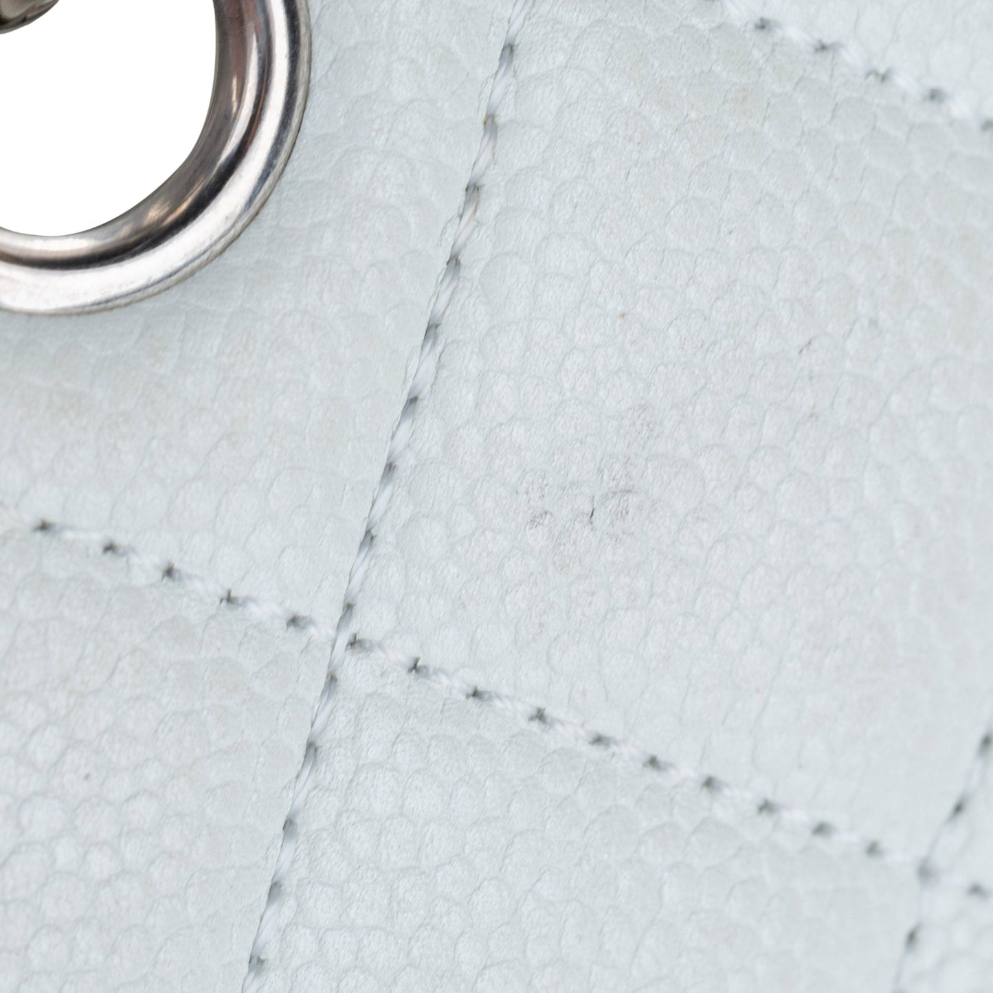 Caviar Petite Shopping Tote White