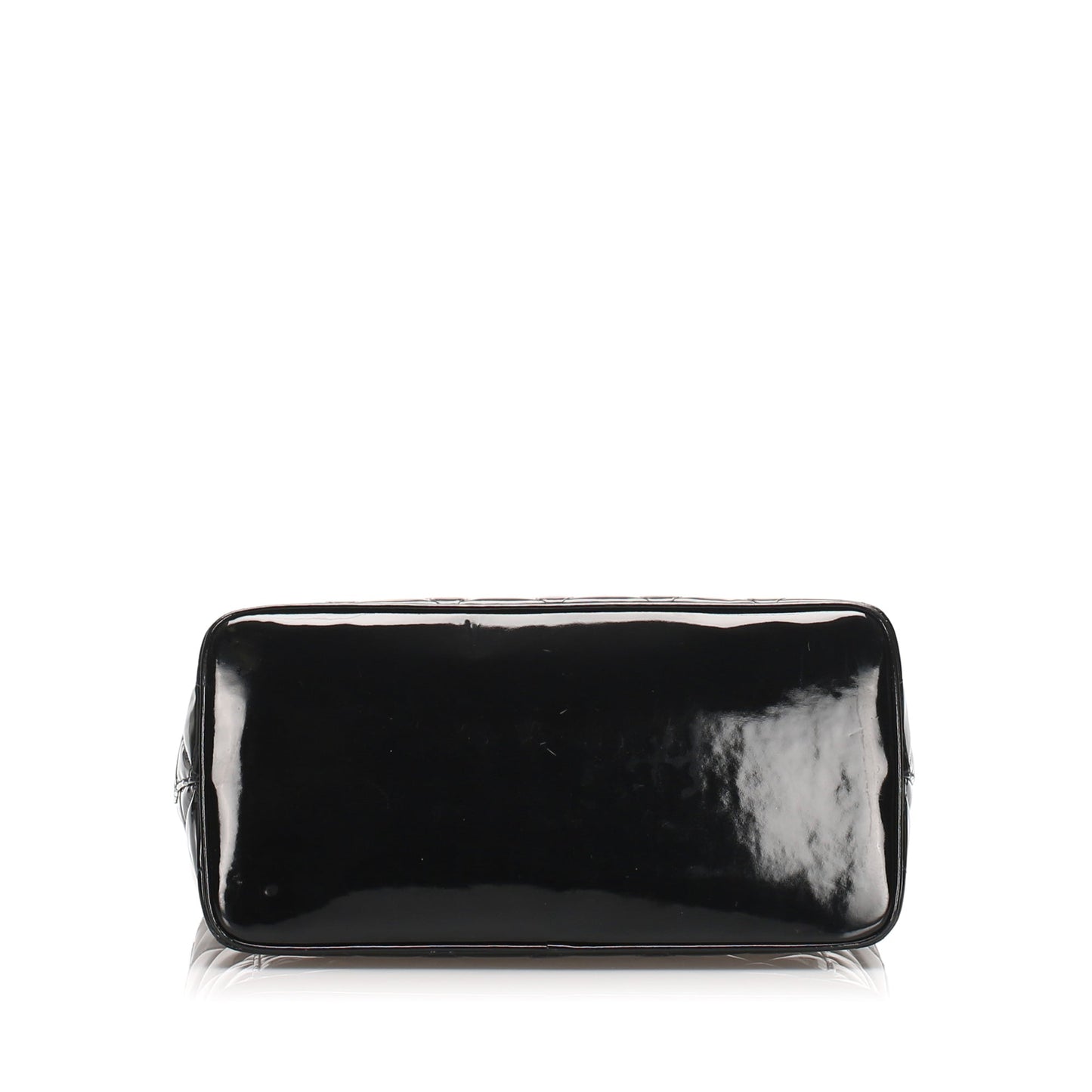 Black Medallion Patent Leather Tote Bag