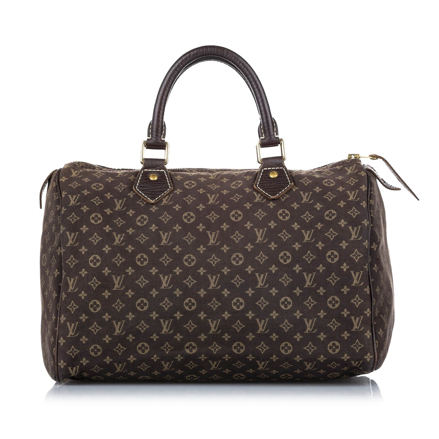 Louis-Vuitton Monogram Mini Lin Speedy 30 Brown