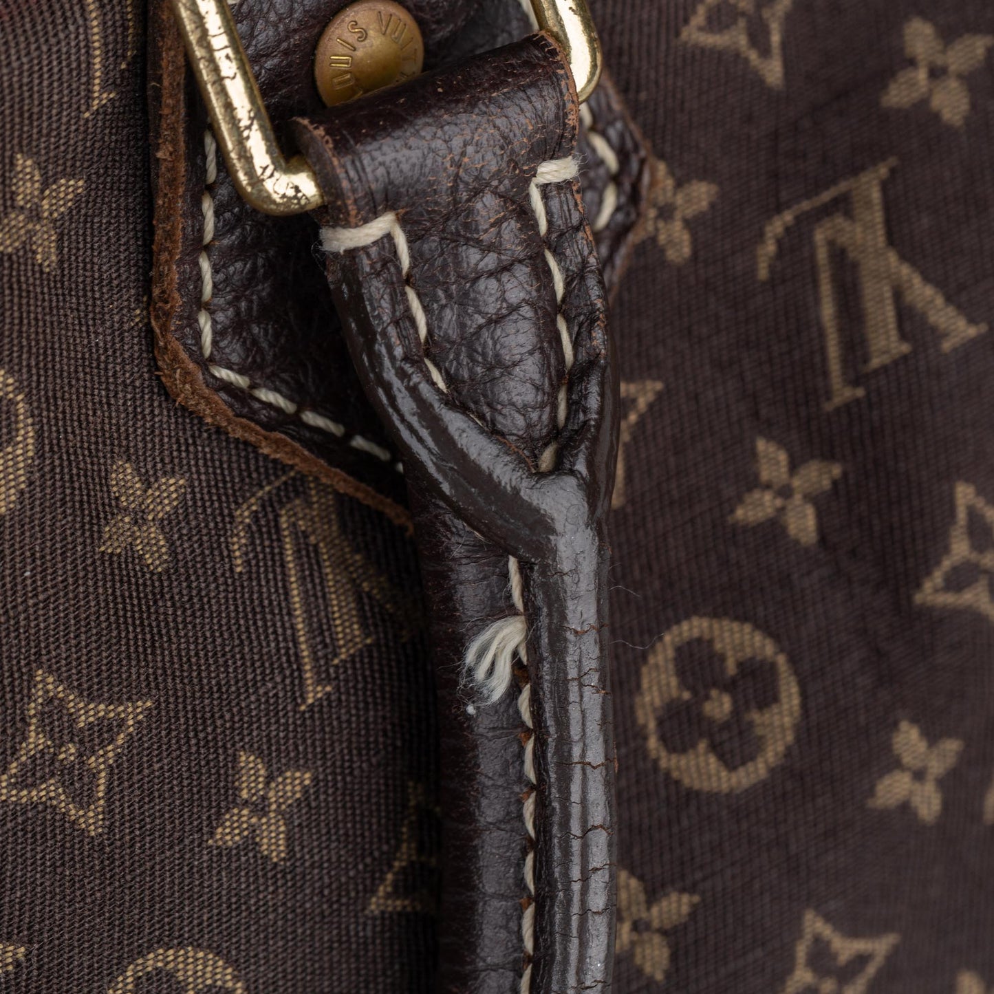 Louis-Vuitton Monogram Mini Lin Speedy 30 Brown