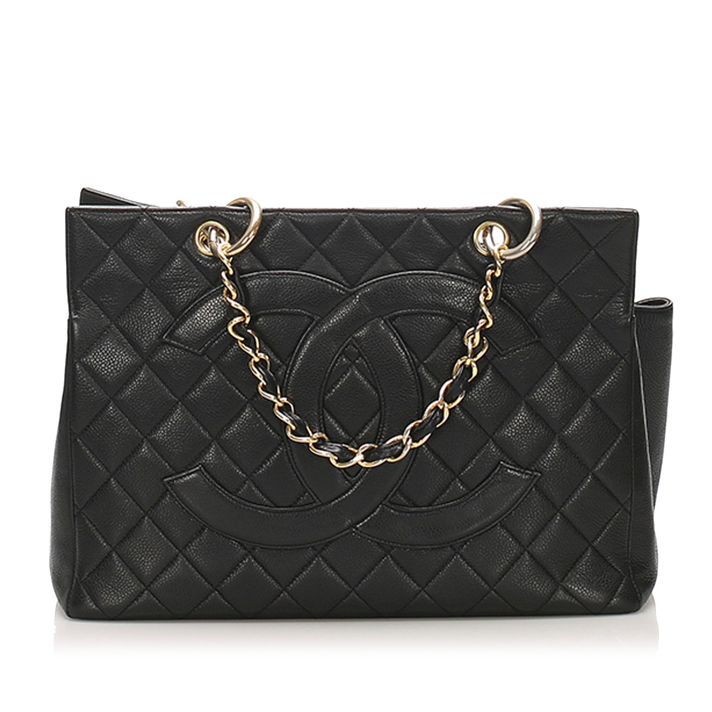 CC Timeless Caviar Grand Shopping Tote Black