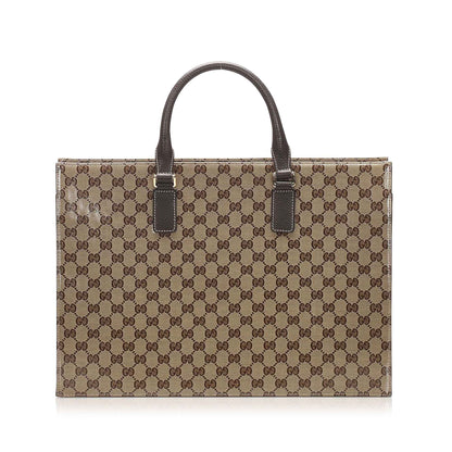 Gucci GG Crystal Business Bag Brown