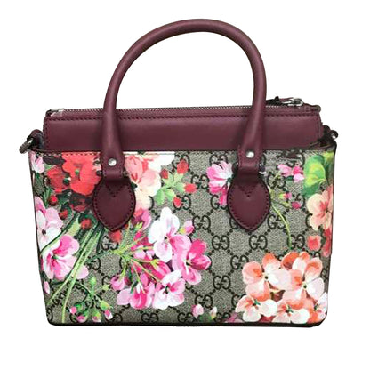 Gucci Small GG Blooms Satchel Brown