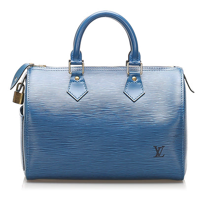 Louis-Vuitton Epi Speedy 25 Blue