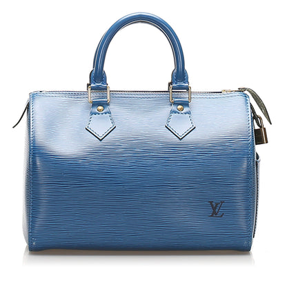 Louis-Vuitton Epi Speedy 25 Blue