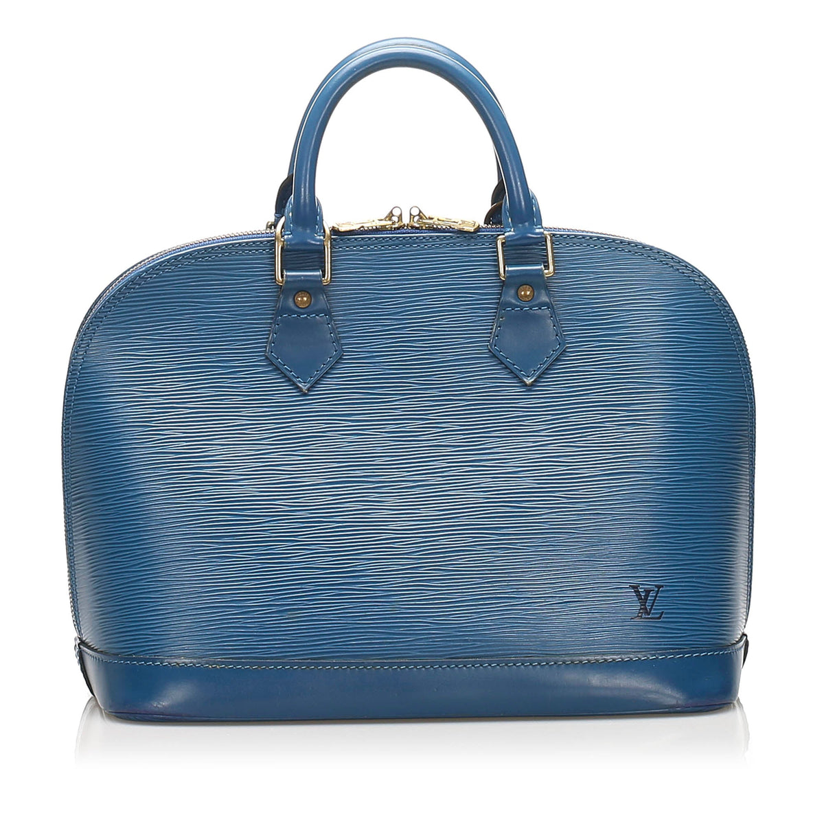 Louis-Vuitton Epi Alma PM Blue Bag