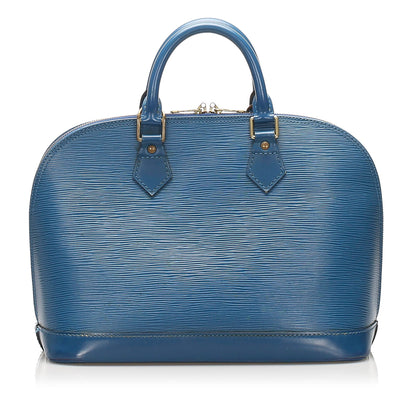 Louis-Vuitton Epi Alma PM Blue Bag