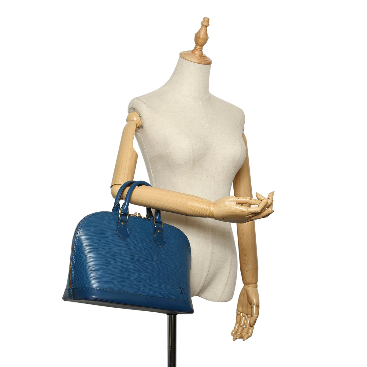 Louis-Vuitton Epi Alma PM Blue Bag