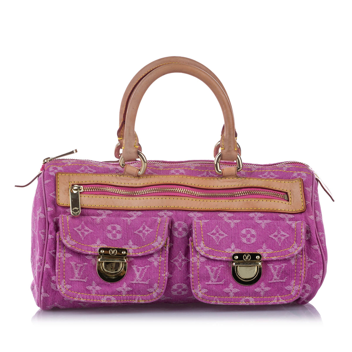 Louis-Vuitton Monogram Denim Neo Speedy Pink SHW