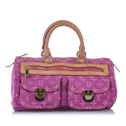 Louis-Vuitton Monogram Denim Neo Speedy Pink SHW