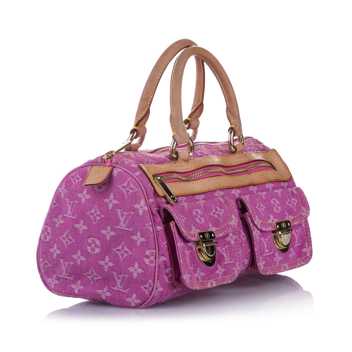 Louis-Vuitton Monogram Denim Neo Speedy Pink SHW