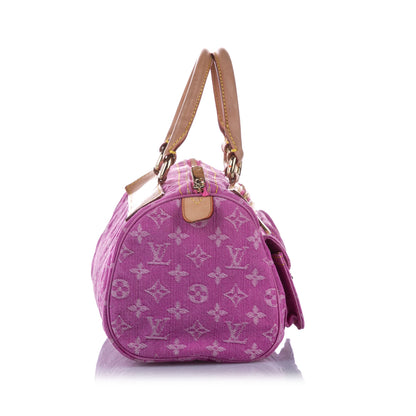 Louis-Vuitton Monogram Denim Neo Speedy Pink SHW