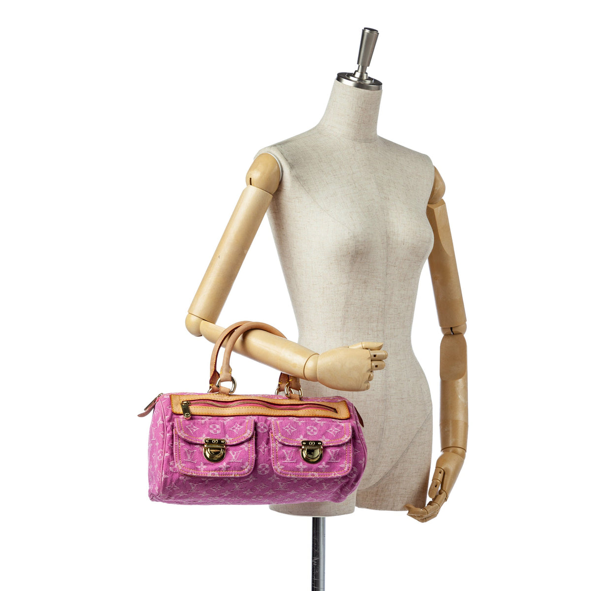 Louis-Vuitton Monogram Denim Neo Speedy Pink SHW