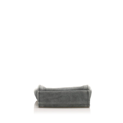 Chanel Deauville Canvas Tote Bag Gray