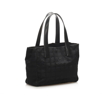 Chanel New Travel Line Canvas Tote Bag Black