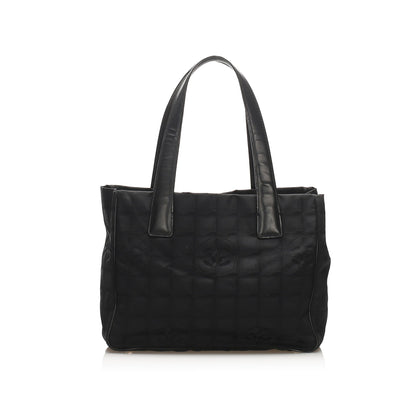 Chanel New Travel Line Canvas Tote Bag Black