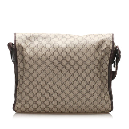Gucci Gucci GG Supreme Crossbody Bag Brown