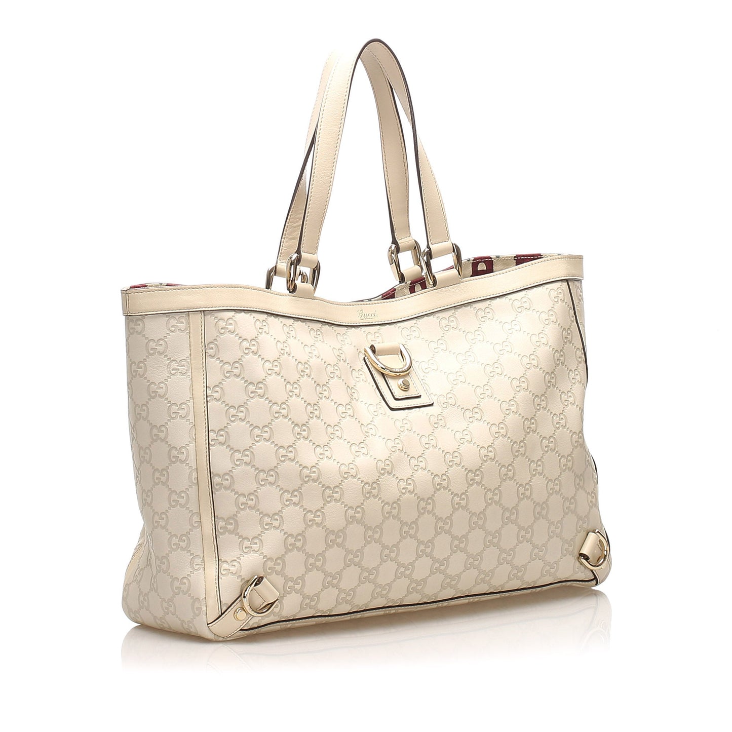 Gucci Gucci Guccissima Abbey D-Ring Tote Bag White
