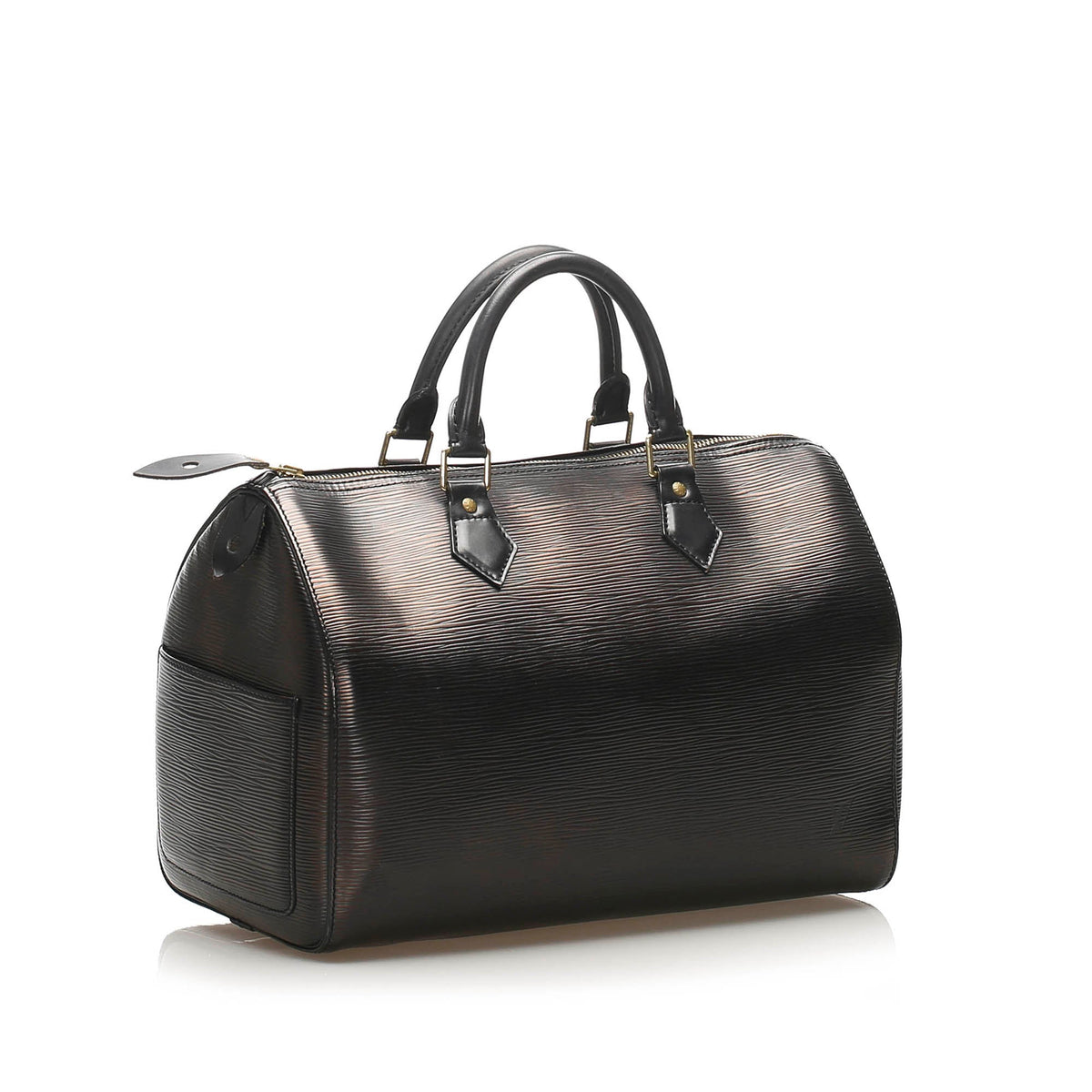 Louis-Vuitton Black Epi Leather Speedy 30 Bag