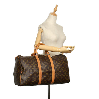 Louis-Vuitton Monogram Keepall 50 Brown