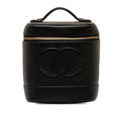 CHANEL CC Caviar Vanity Case Vanity Bag