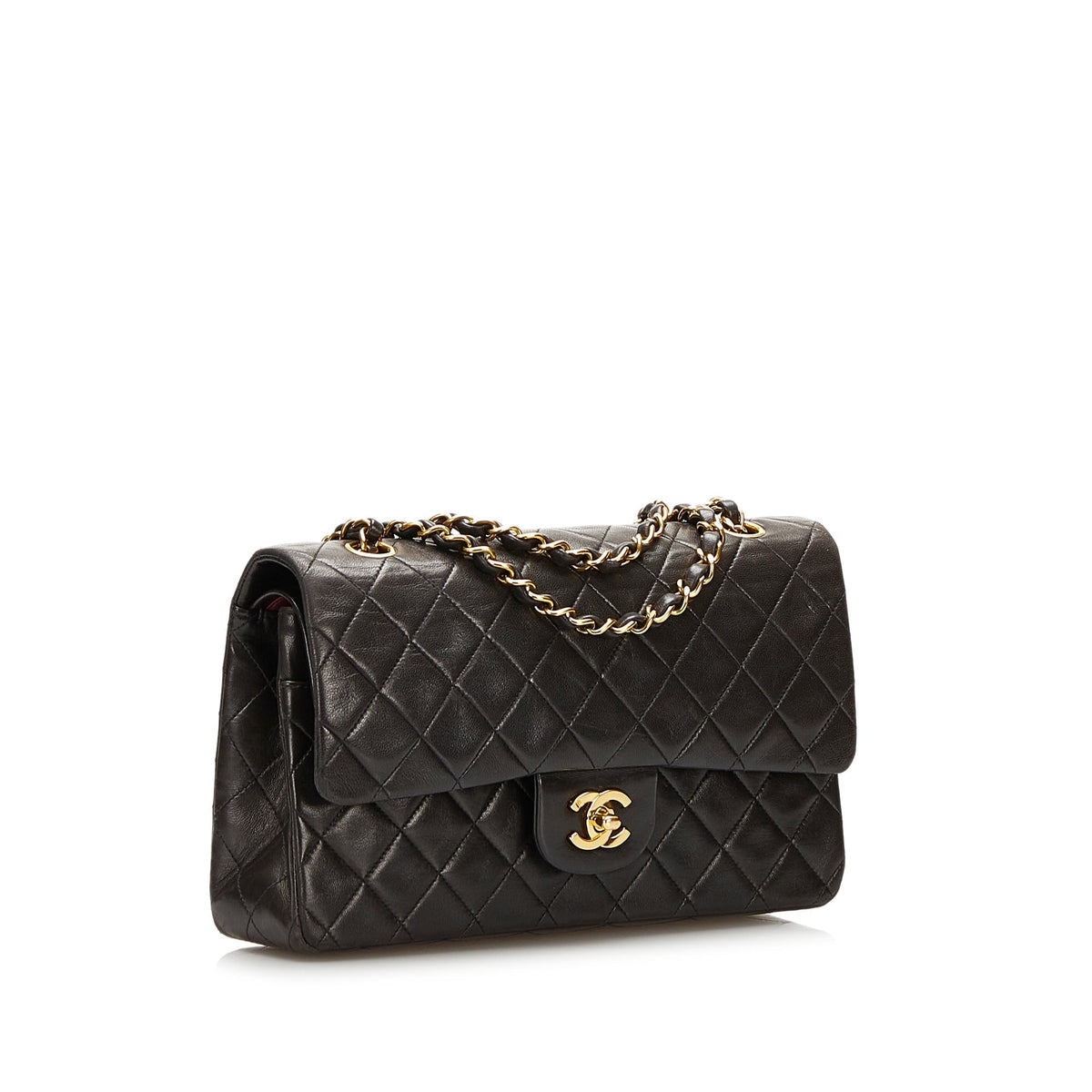 Chanel Medium Classic Lambskin Double Flap Shoulder Bag