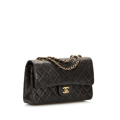 Chanel Medium Classic Lambskin Double Flap Shoulder Bag