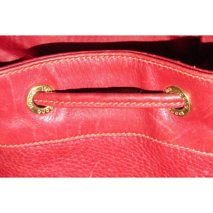 RARE, Gucci, Tom Ford era, pebbled and smooth, true red leather XL bucket style cross body/ shoulder bag