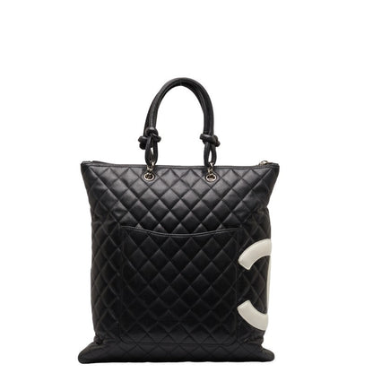 Chanel Matras Combo Line Coca-Cola Handbag Tote Bag Black White Leather  CHANEL
