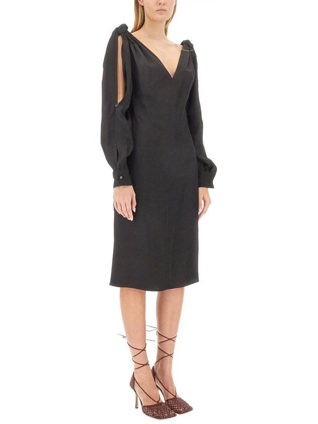 Luxury Bottega Veneta 23 fw Viscose Midi Dress 750275V35B01000 B0040512657