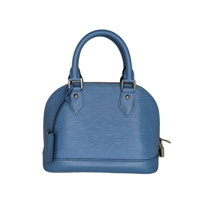 Louis Vuitton EPI Alma BB Satchel w/ Jacquard Strap