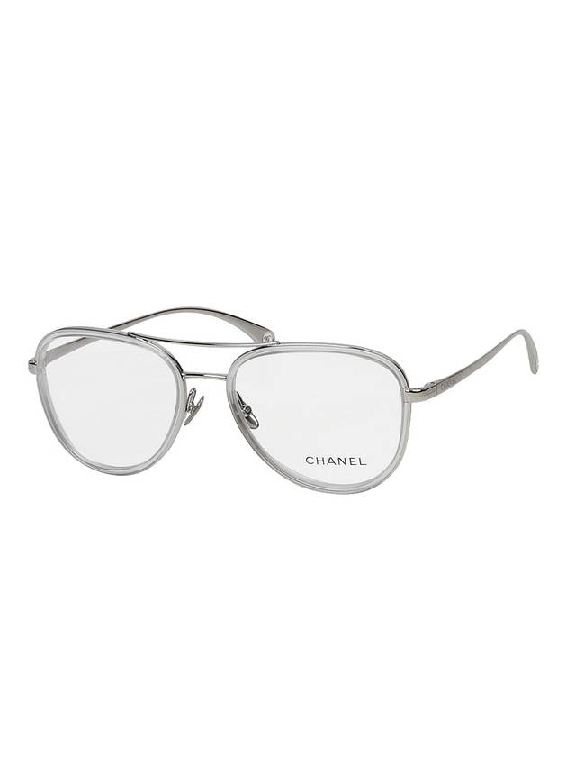 Eyewear Pilot Frame Sunglasses Silver Chanel