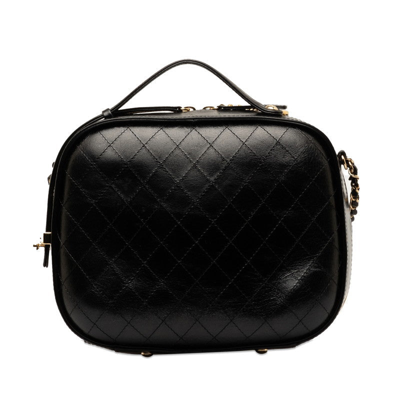 Chanel Bicolore Chain Handbag Black G Leather  Chanel