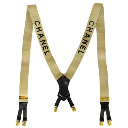 Chanel Suspenders Beige Small Good