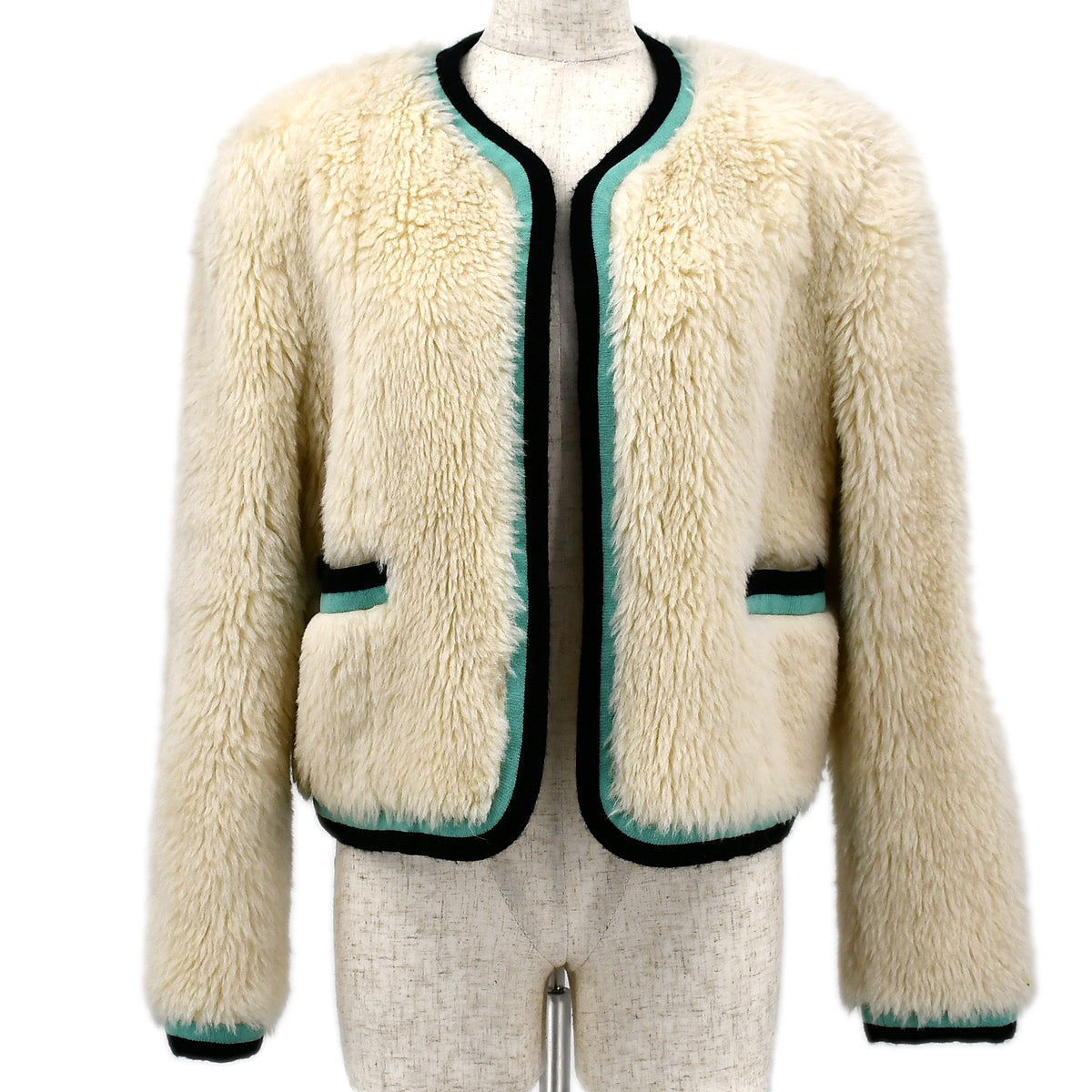 Chanel Fall 1994 logo-appliqué collarless jacket #40
