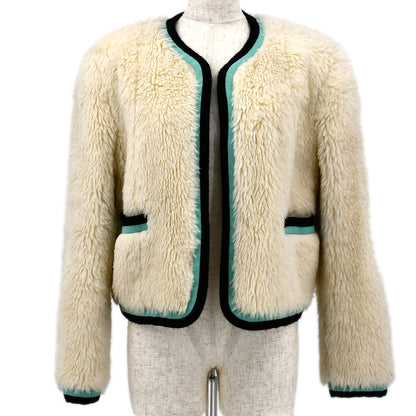 Chanel Fall 1994 logo-appliqué collarless jacket #40