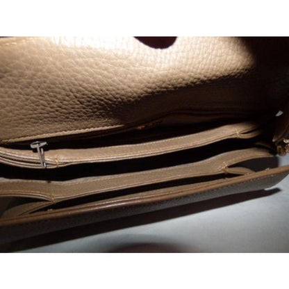 Gucci Daily Top Handle W Bamboo Clasp Brown Leather Shoulder Bag