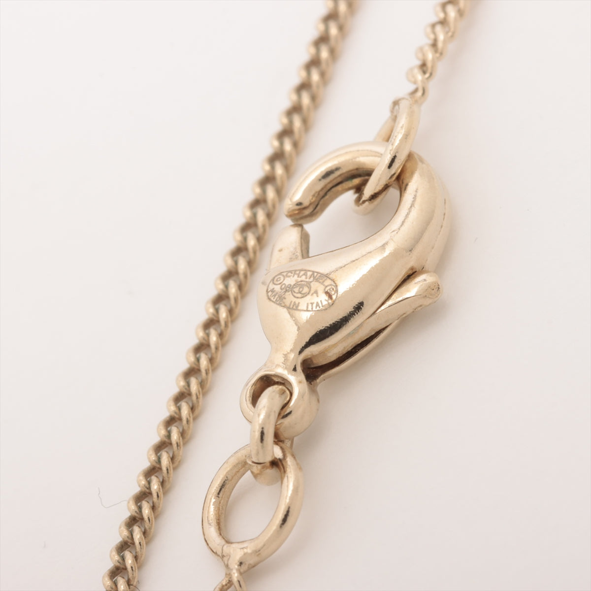Chanel Coco 08A Necklace GP  Linestone G × Pink Lip Rose Motif