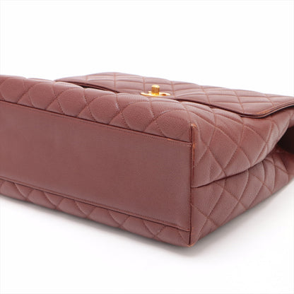 Chanel Matrasse Caviar S HandBag Brown G  4th