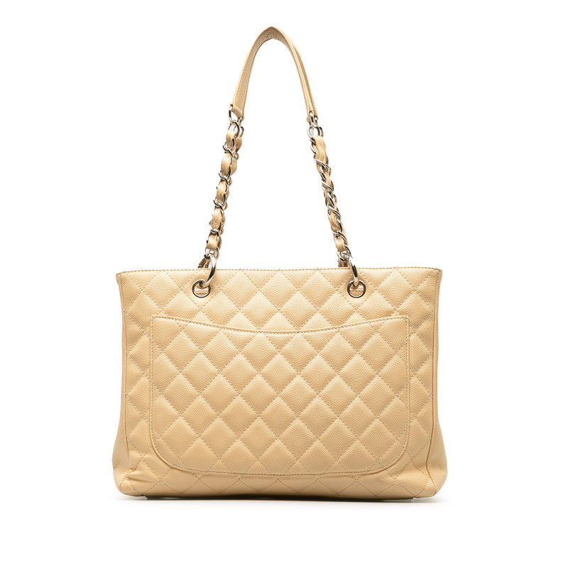 Chanel Mattress Chain  Bag Beige ilver Caviar S Lady Chanel