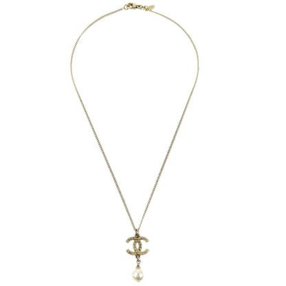 Chanel CC Chain Pendant Necklace Gold