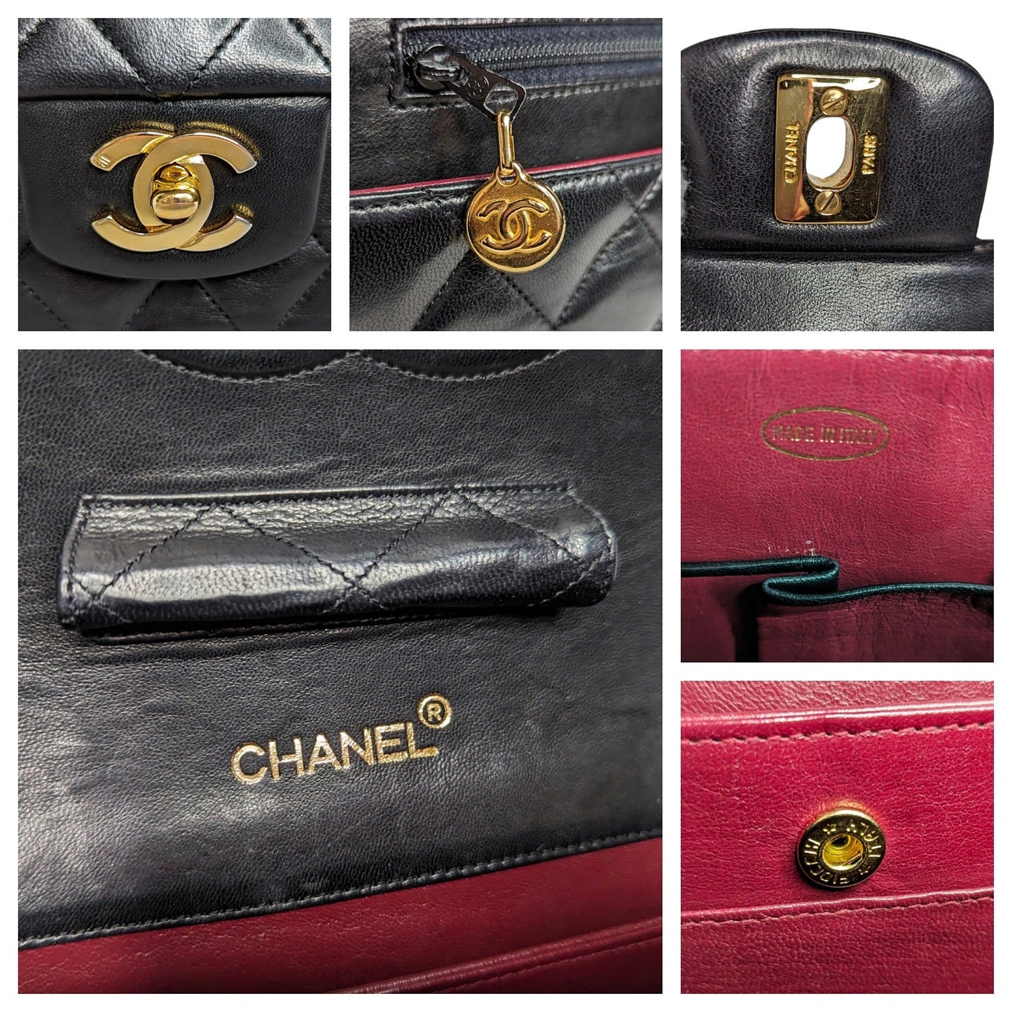 Chanel Vintage Classic Quilted Lambskin Medium Single Flap with Wallet