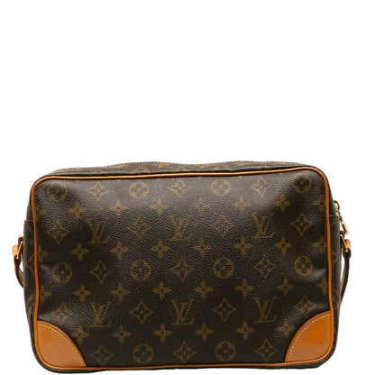 Louis Vuitton Monogram Trocadero 30 Slipper Shoulder Bag M51272 Brown PVC Leather Lady Louis Vuitton
