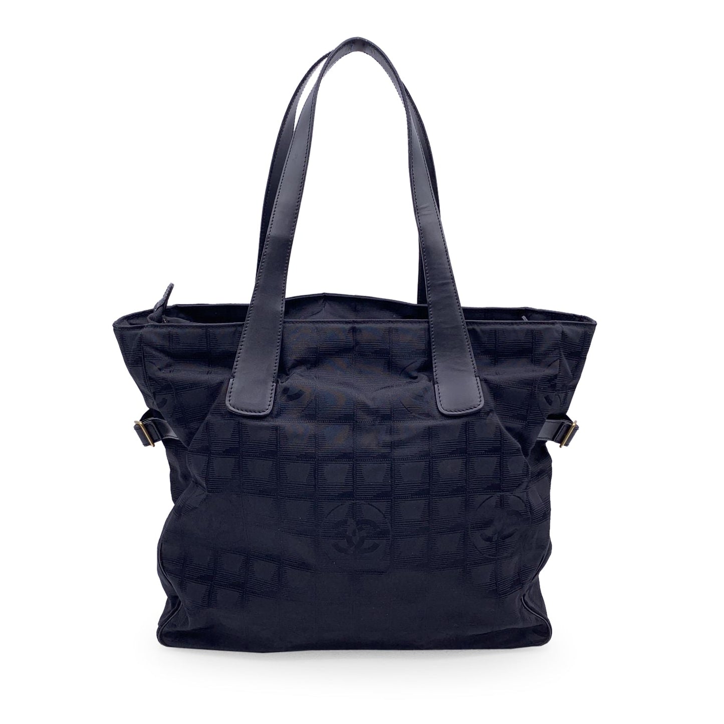 Chanel Black Nylon New Travel Line Tote Shoulder Bag S