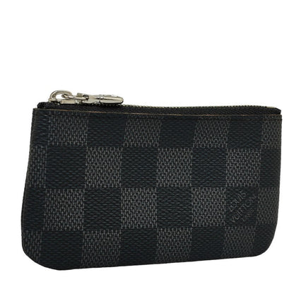 Louis Vuitton Damiere Graphite Poschet Crane Coin Case N60155 Black PVC Leather Men Louis Vuitton