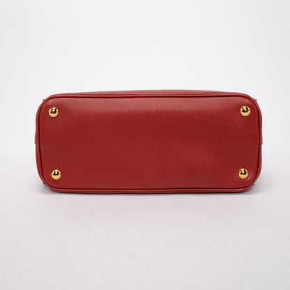 Prada Red Saffiano Lux Small Galleria Tote