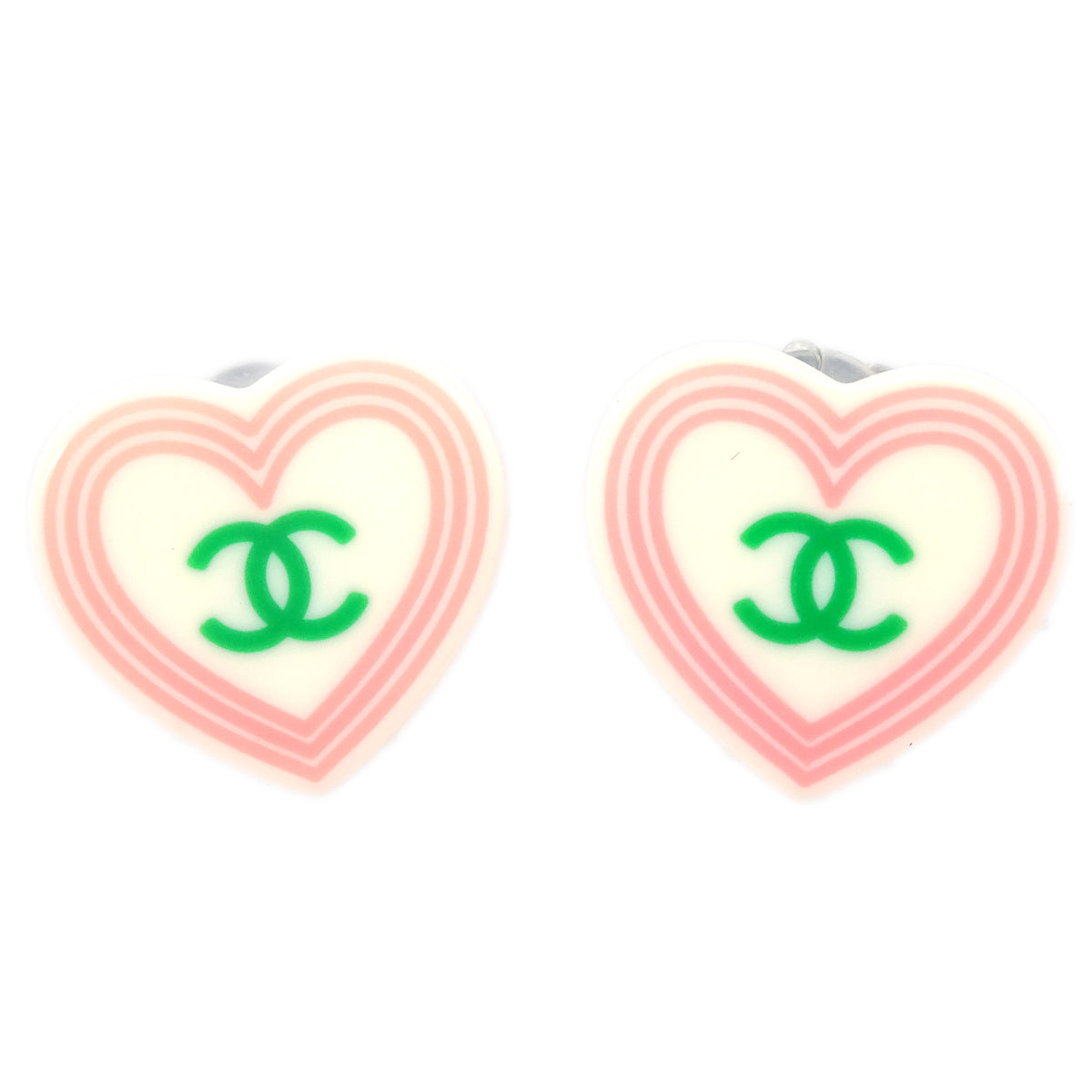 Chanel Earrings Clip-On White 04C