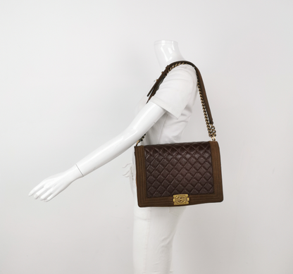 Chanel Leboy bag oil wax leather Burgundy *.*.cm