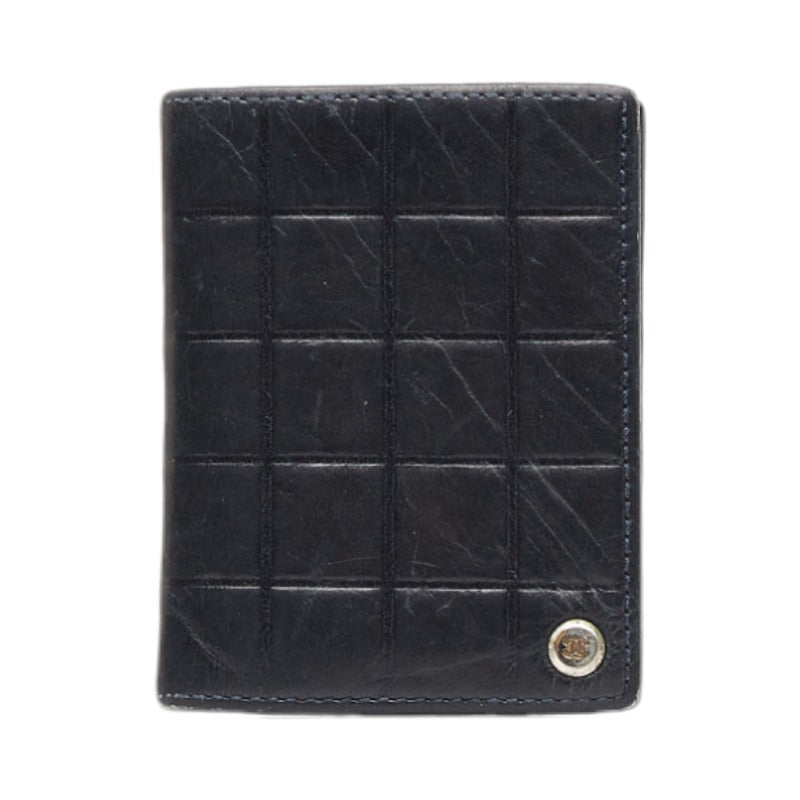 Chanel Chocolate Bar Card Case  Leather Business card case in Fair condition