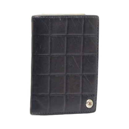 Chanel Chocolate Bar Card Case  Leather Business card case in Fair condition
